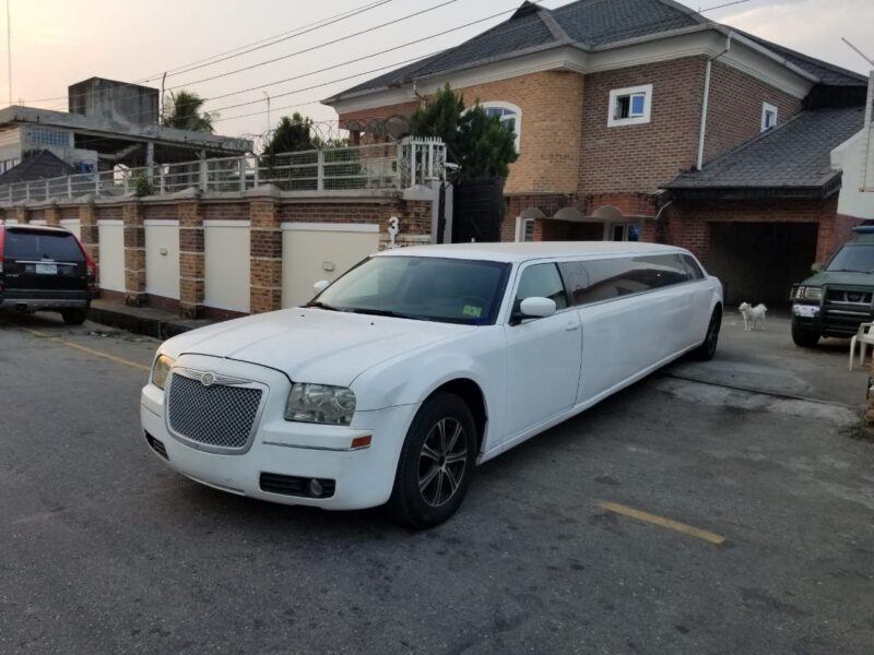 White Chrysler Limousine (Limo) Rental in Lagos